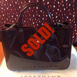 AUTHENTIC: Longchamp Roseau patent leather tote
